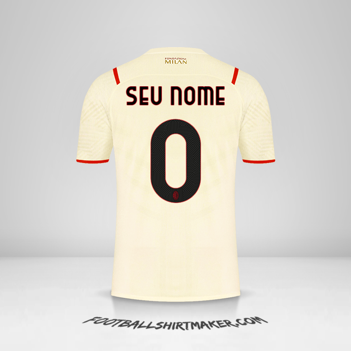 Camisa AC Milan 2021/2022 II -  seu nome - 0