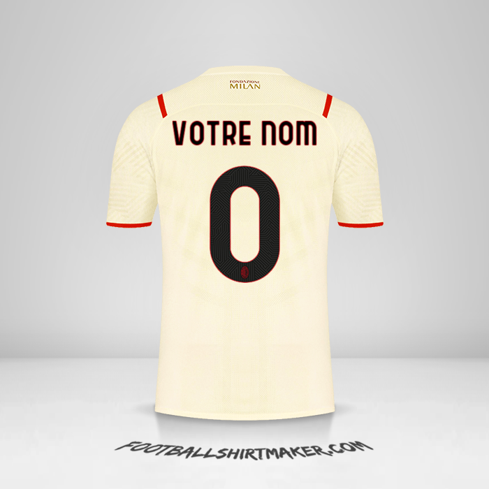 Maillot AC Milan 2021/2022 II -  votre nom - 0