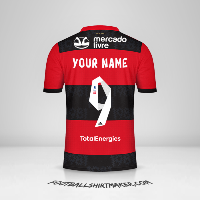 Flamengo 2021 shirt number 9 your name