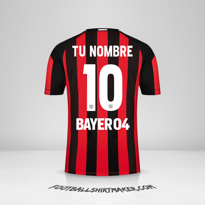 Jersey Bayer 04 Leverkusen 2021/2022 número 10 tu nombre