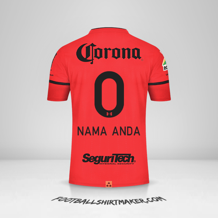 Jersey Toluca FC 2021/2022 -  nama anda - 0