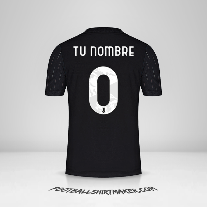 Jersey Juventus FC 2021/2022 Cup II número 0 tu nombre