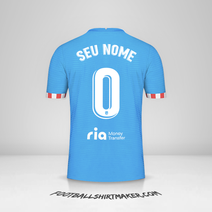 Camisa Atletico Madrid 2021/2022 III -  seu nome - 0