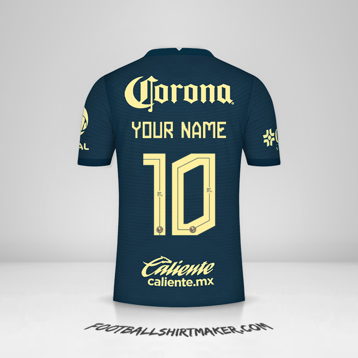 Club America 2021/2022 II shirt number 10 your name