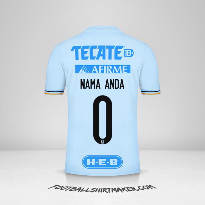 Jersey Tigres UANL 2021/2022 II -  nama anda - 0