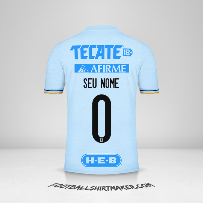 Camisa Tigres UANL 2021/2022 II -  seu nome - 0