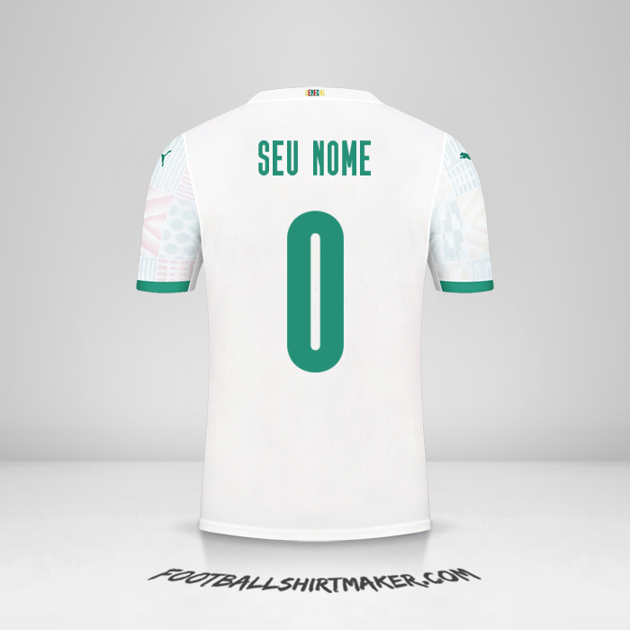 Camisa Senegal 2020/2021 -  seu nome - 0