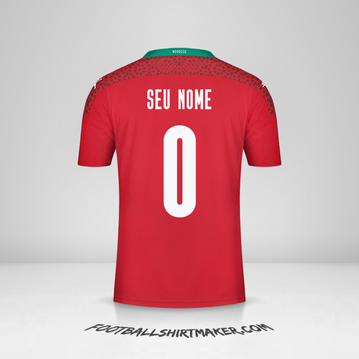 Camisa Marrocos 2020/2021 -  seu nome - 0