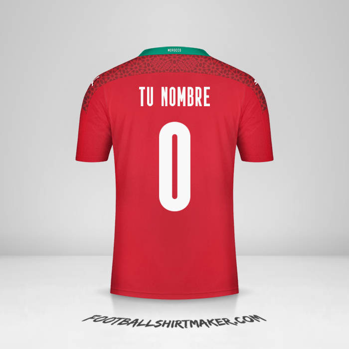 Jersey Marruecos 2020/2021 -  tu nombre - 0