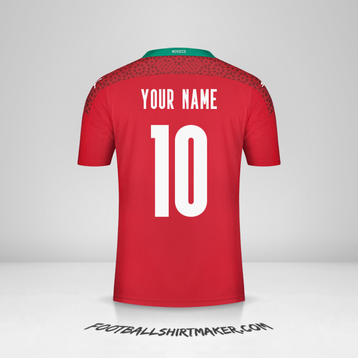 Morocco 2020/2021 jersey number 10 your name