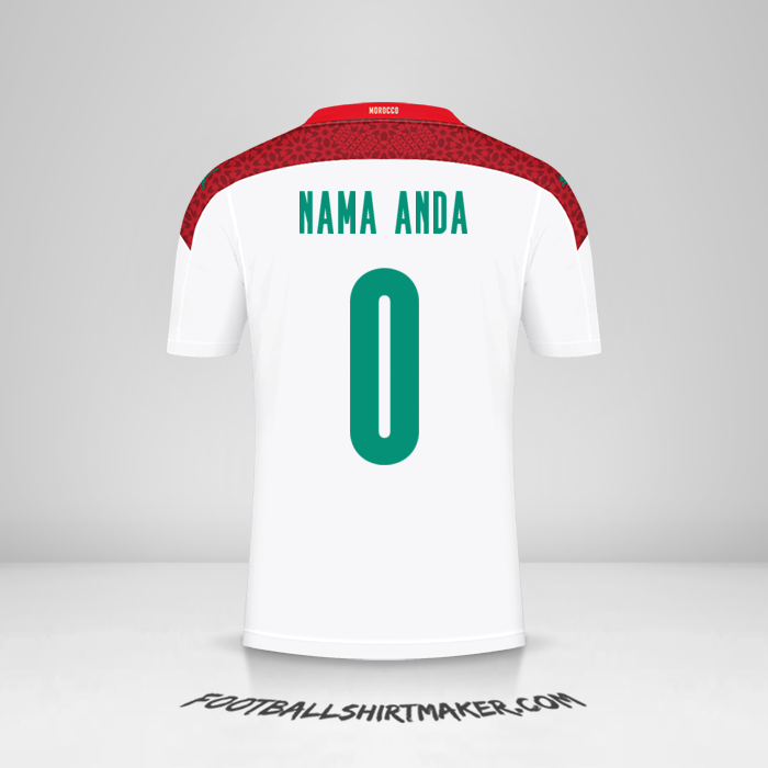 Jersey Maroko 2020/2021 II -  nama anda - 0