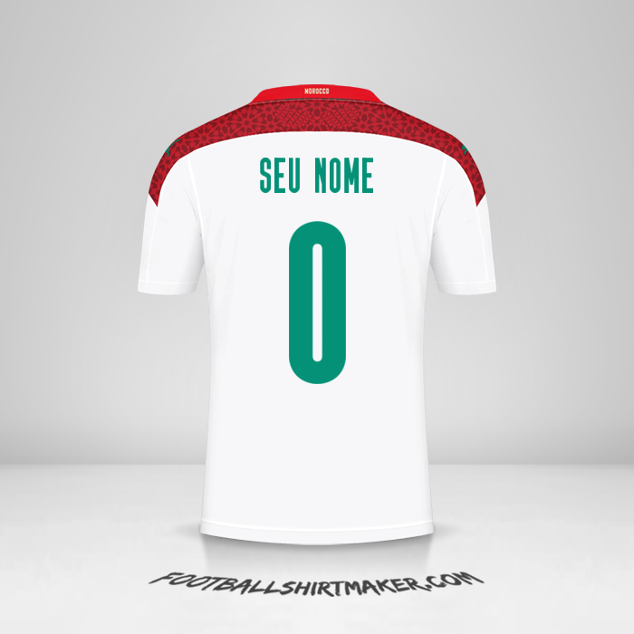 Camisa Marrocos 2020/2021 II -  seu nome - 0