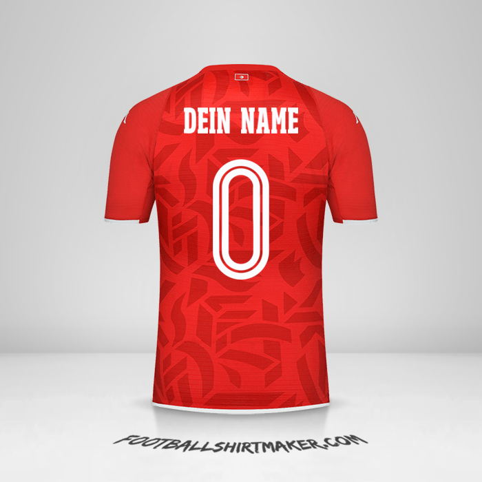 Trikot Tunesien 2022 -  dein name - 0