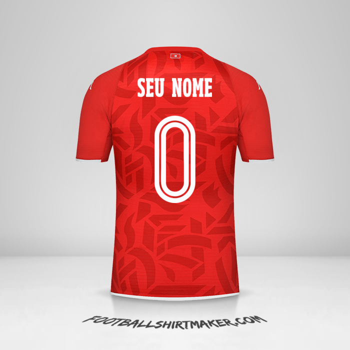 Camisa Tunísia 2022 -  seu nome - 0