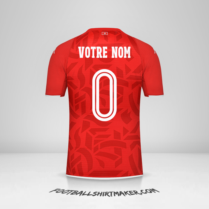 Maillot Tunisie 2022 -  votre nom - 0