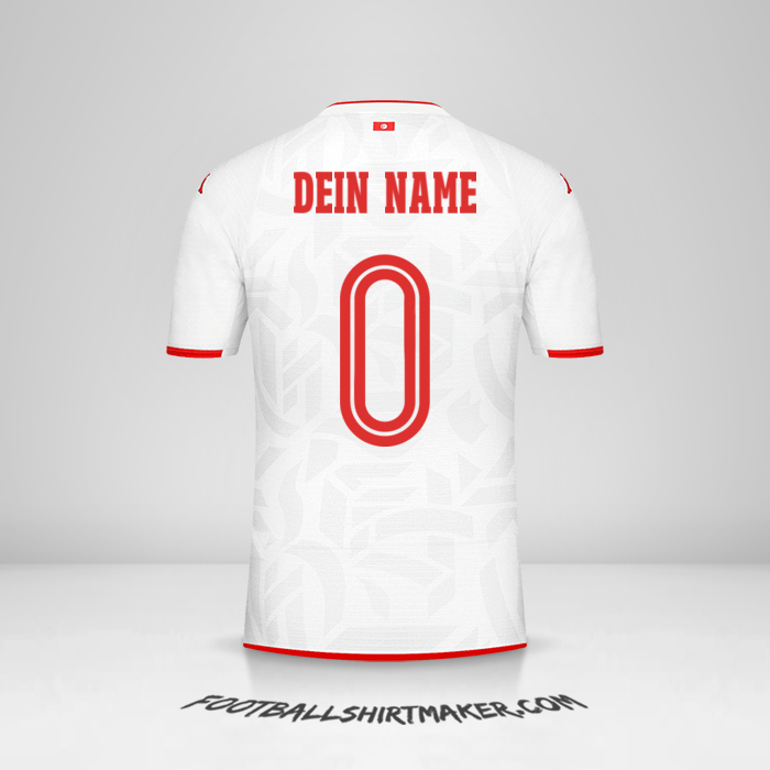 Trikot Tunesien 2022 II -  dein name - 0