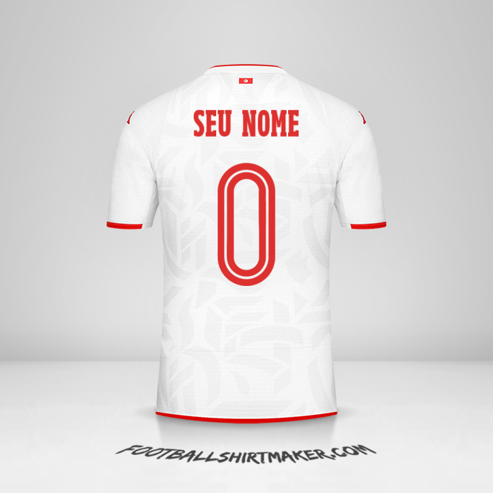 Camisa Tunísia 2022 II -  seu nome - 0