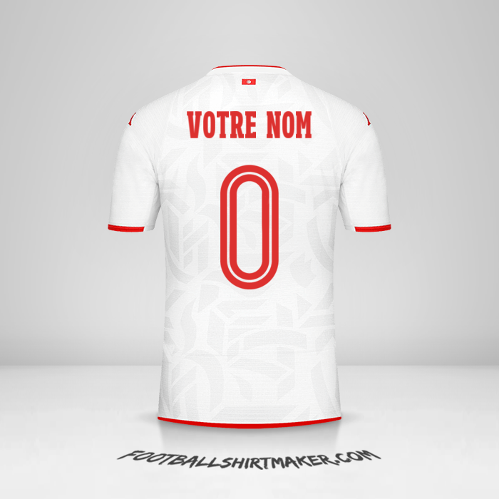 Maillot Tunisie 2022 II -  votre nom - 0