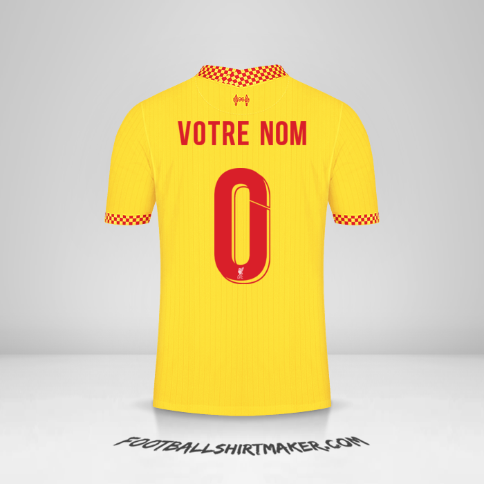 Maillot Liverpool FC 2021/2022 Cup III -  votre nom - 0