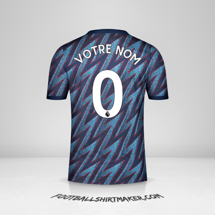 Maillot Arsenal 2021/2022 III -  votre nom - 0