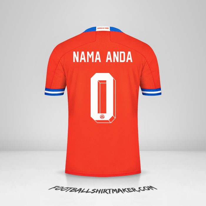 Jersey Cile 2021/2022 -  nama anda - 0