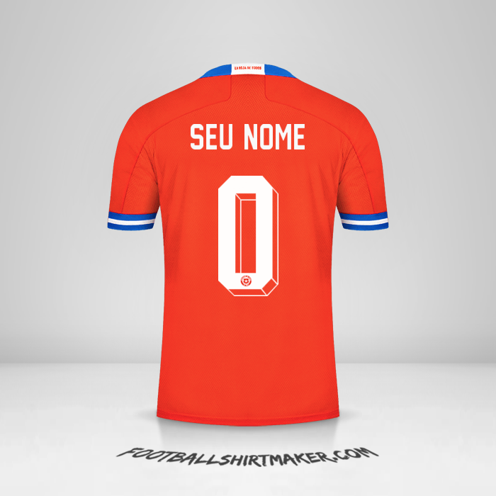 Camisa Chile 2021/2022 -  seu nome - 0