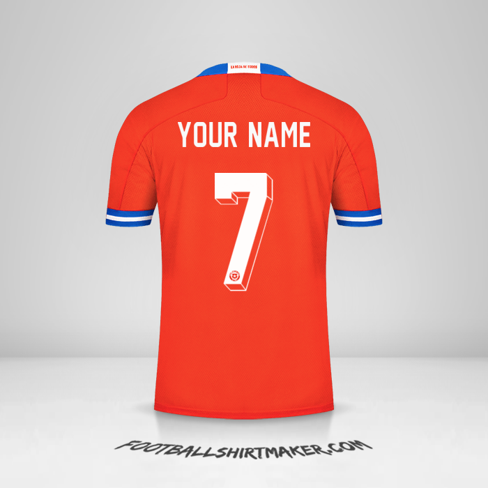 Chile 2021/2022 jersey number 7 your name