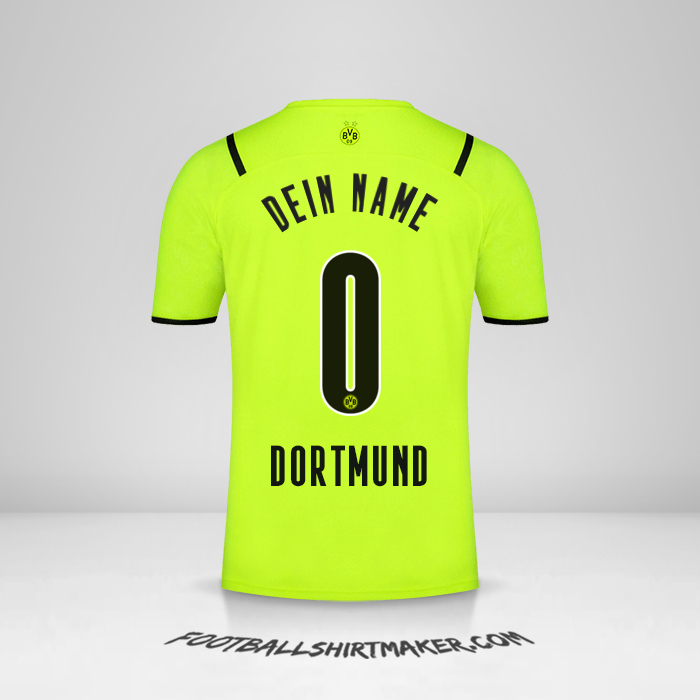 Trikot Borussia Dortmund 2021/2022 Cup -  dein name - 0