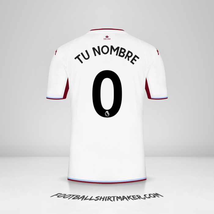 Jersey Aston Villa FC 2021/2022 II número 0 tu nombre