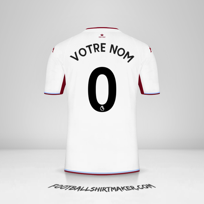 Maillot Aston Villa FC 2021/2022 II -  votre nom - 0