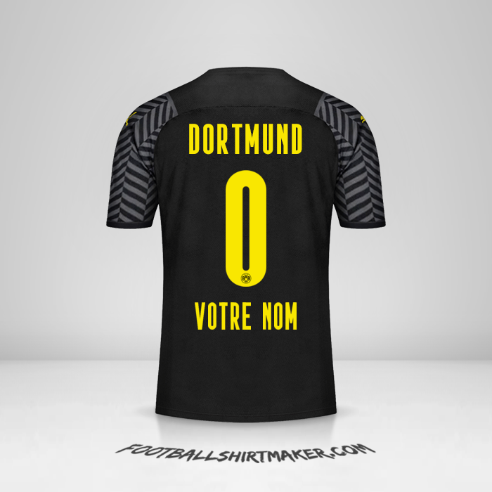 Maillot Borussia Dortmund 2021/2022 II -  votre nom - 0