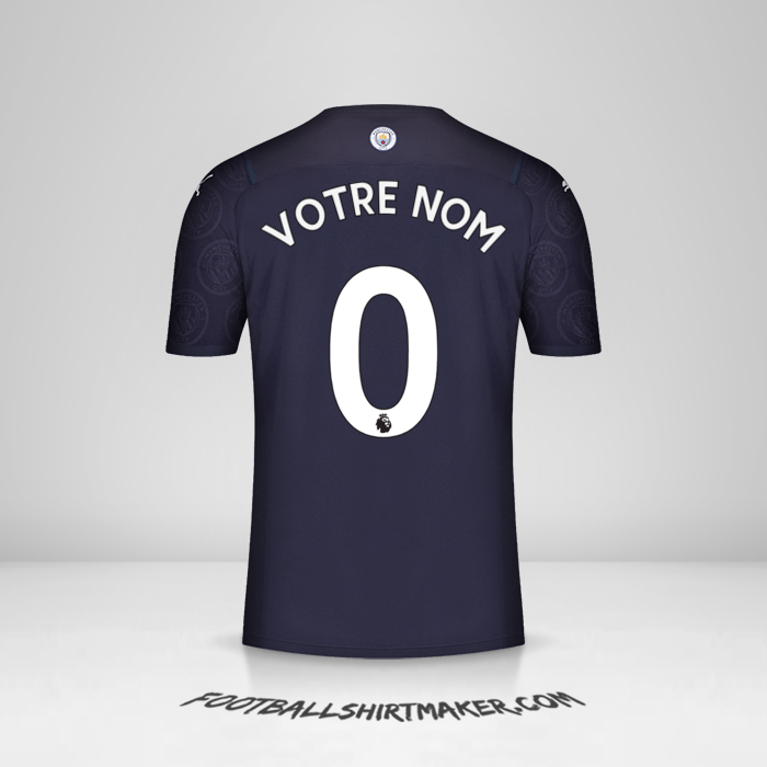 Maillot Manchester City 2021/2022 III -  votre nom - 0