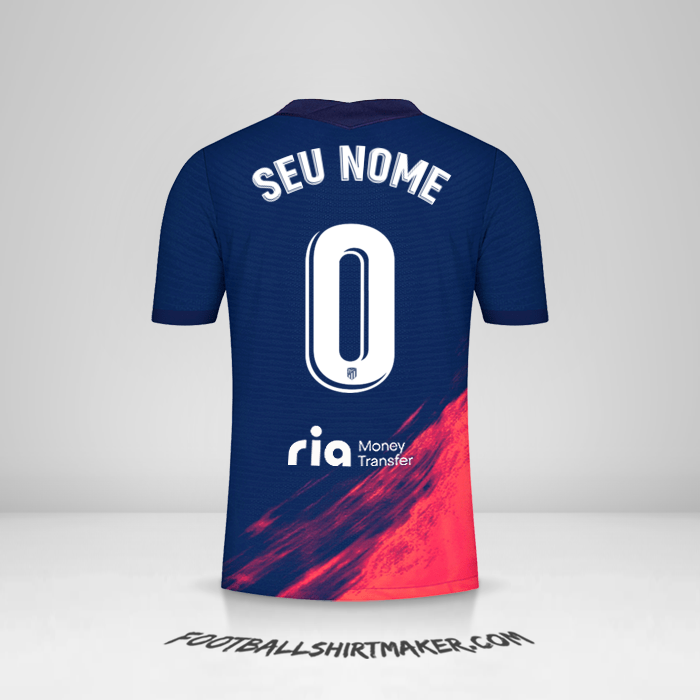 Camisa Atletico Madrid 2021/2022 II -  seu nome - 0