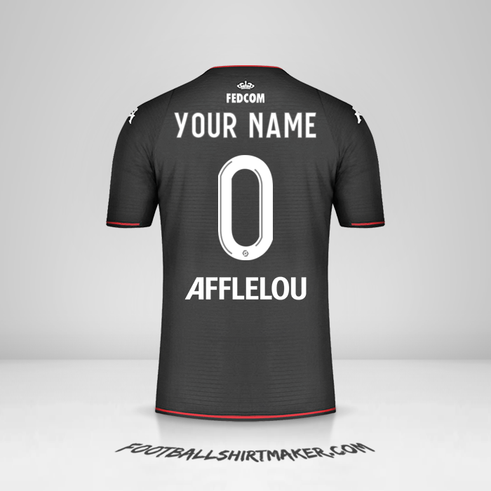 As Monaco 2021/2022 II shirt number 0 your name