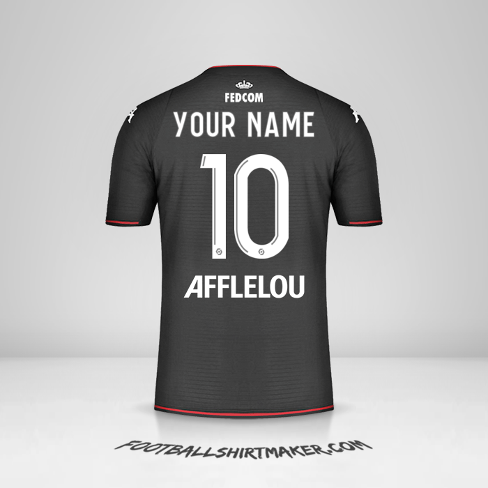 As Monaco 2021/2022 II shirt number 10 your name