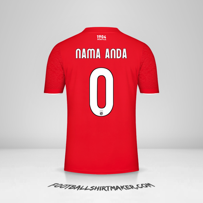 Jersey SL Benfica 2021/2022 UCL -  nama anda - 0