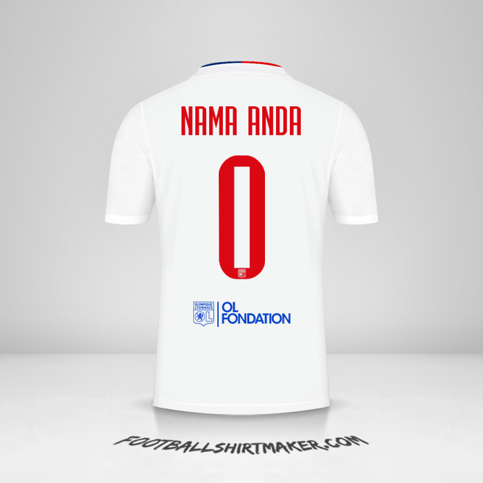 Jersey Olympique Lyon 2021/2022 UEL -  nama anda - 0