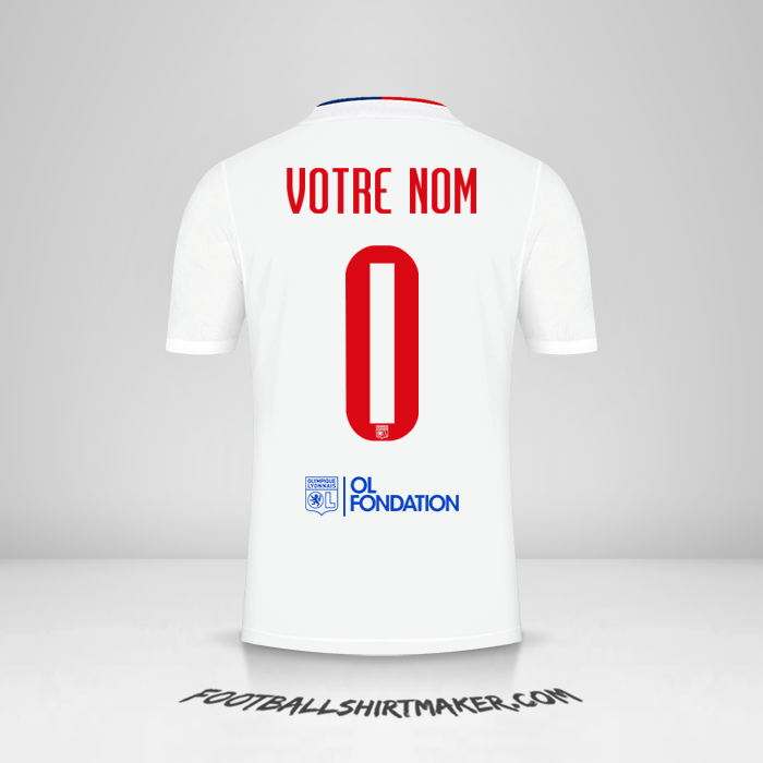 Maillot Olympique Lyon 2021/2022 UEL -  votre nom - 0