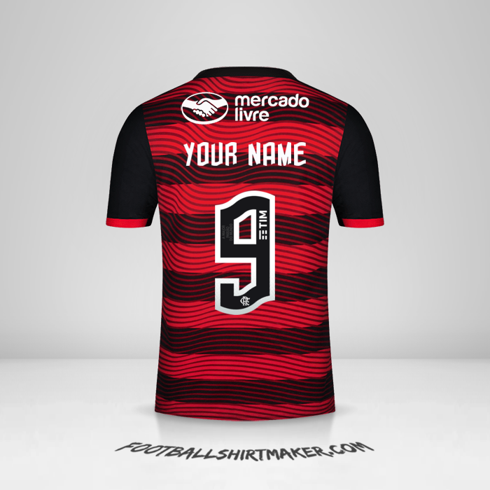 Flamengo 2022 shirt number 9 your name