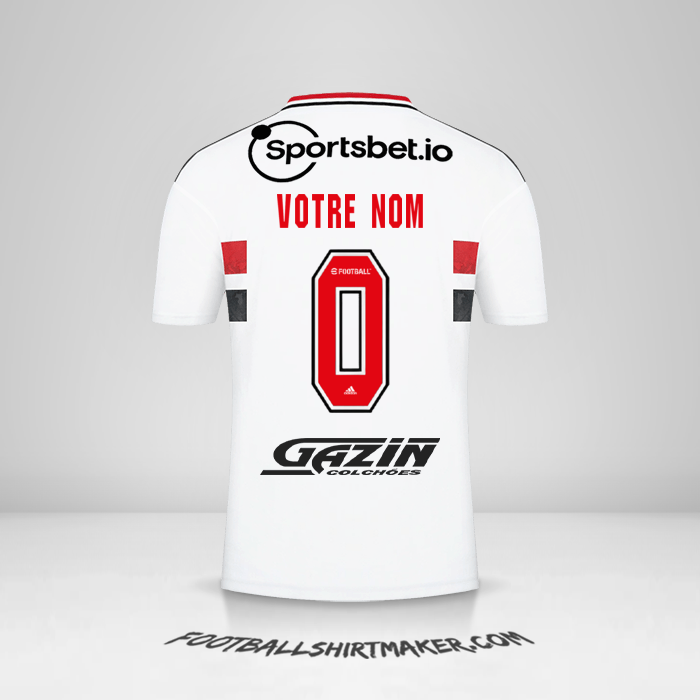 Maillot Sao Paulo FC 2022 -  votre nom - 0