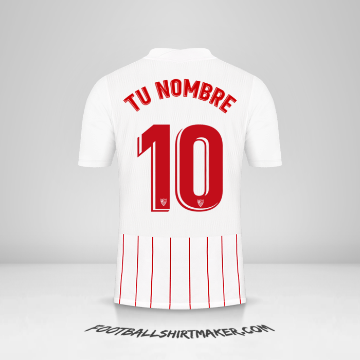 Camiseta Sevilla FC 2021/2022 número 10 tu nombre