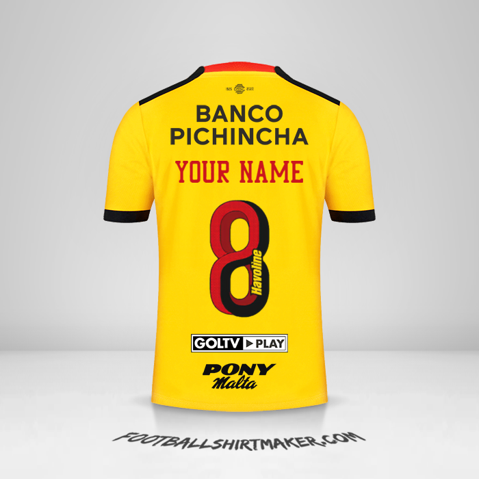 Barcelona SC 2022 jersey number 8 your name