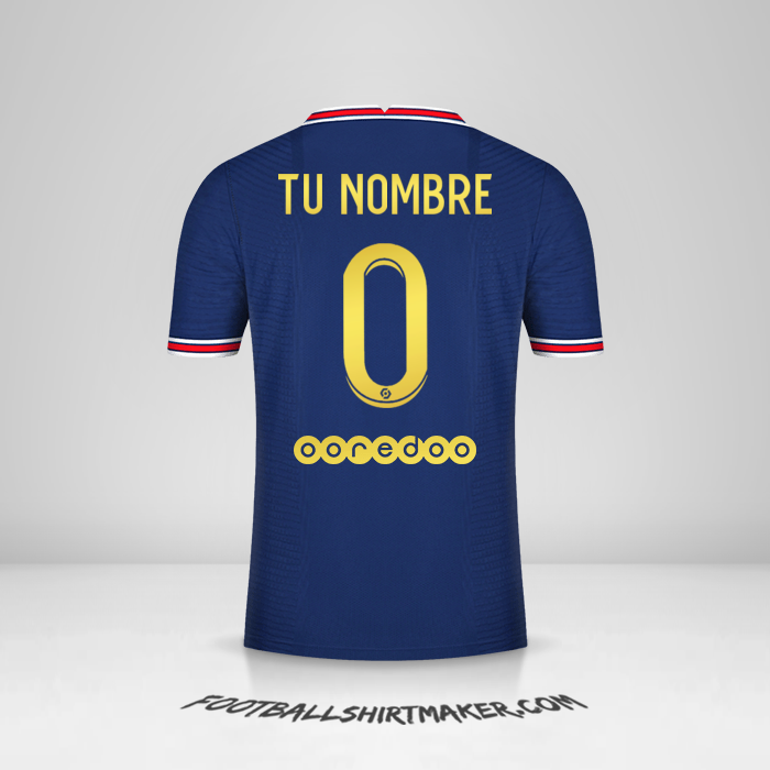 Jersey Paris Saint Germain 2021/2022 Gold -  tu nombre - 0