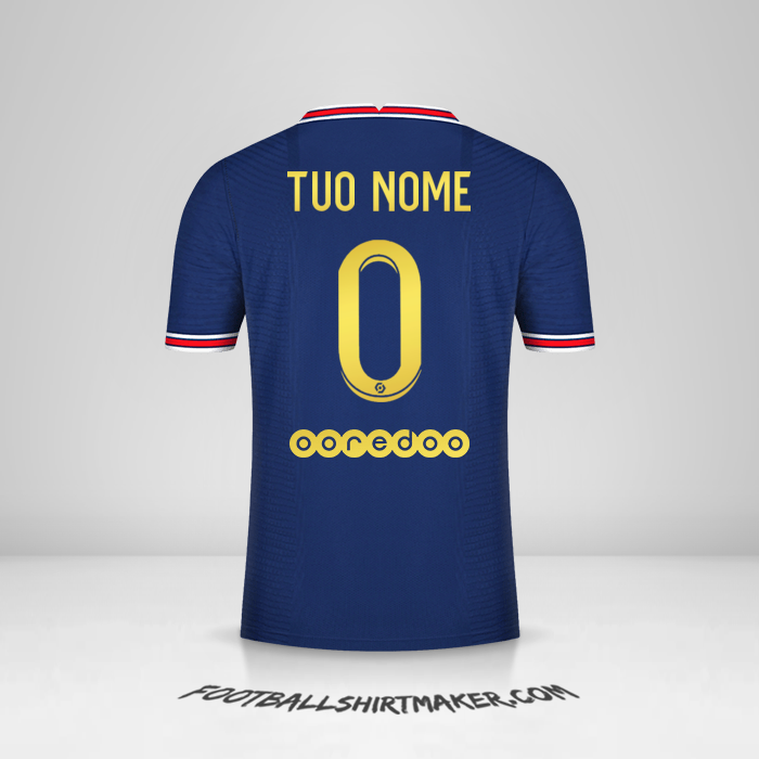 Maglia Paris Saint Germain 2021/2022 Gold -  tuo nome - 0