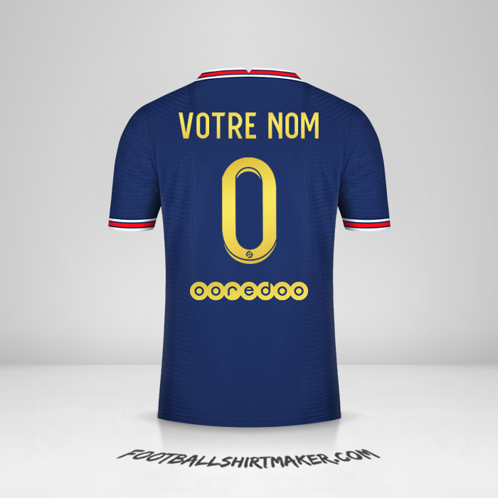 Maillot Paris Saint Germain 2021/2022 Gold -  votre nom - 0