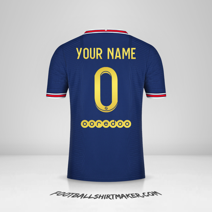 Jersey Paris Saint Germain 2021/2022 Gold -  your name - 0