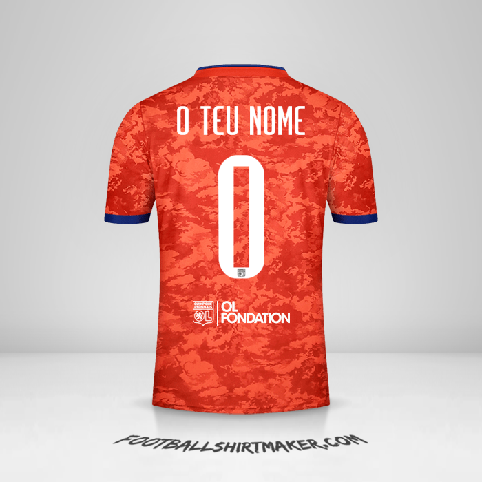 Camisola Olympique Lyon 2021/2022 UEL II -  o teu nome - 0