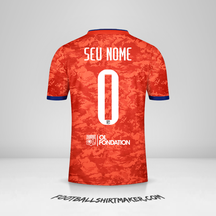 Camisa Olympique Lyon 2021/2022 UEL II -  seu nome - 0