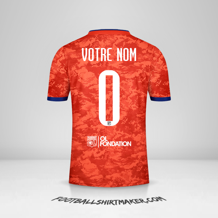 Maillot Olympique Lyon 2021/2022 UEL II -  votre nom - 0