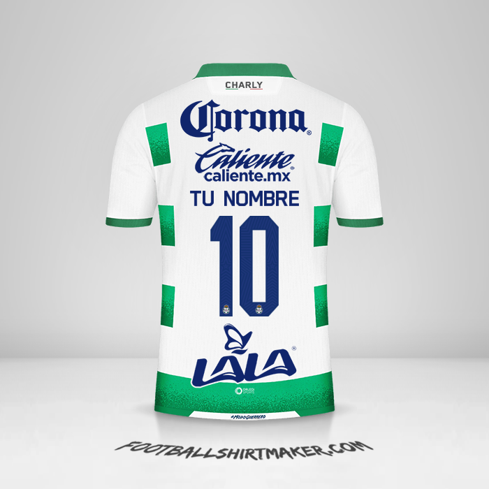 Jersey Santos Laguna 2021/22 número 10 tu nombre